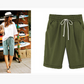 Short Ample Taille élastique De Couleur Unie Plus Grande