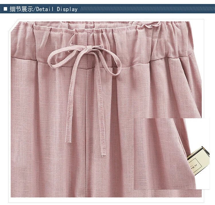 Short Ample Taille élastique De Couleur Unie Plus Grande