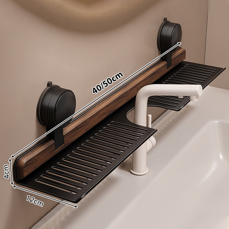 ✨50 % de réduction✨Étagère de Salle de Bain à Ventouse en Noyer