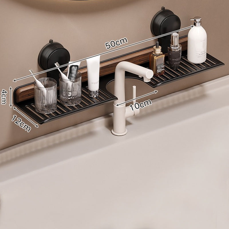 ✨50 % de réduction✨Étagère de Salle de Bain à Ventouse en Noyer