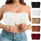 Soutien-Gorge Sans Bretelles à Fermeture Frontal Respirant pour Tailles Plus