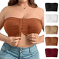 Soutien-Gorge Sans Bretelles à Fermeture Frontal Respirant pour Tailles Plus
