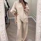🔥Ensemble 2 pièces femme👚Pull asymétrique + pantalon large (livraison gratuite)
