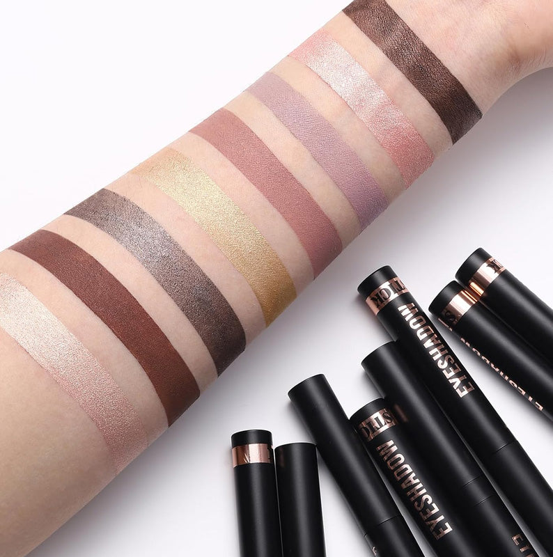 🎁✨8 couleurs de fards à paupières pailletés en stick, waterproof, longue tenue et multi-usage