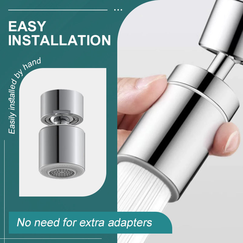🚰Robinet pivotant 360° 2 en 1 avec aérateur✨Double jet, filtration quadruple & cuivre anti-corrosion pour une cuisine plus intelligente et durable🌱💧