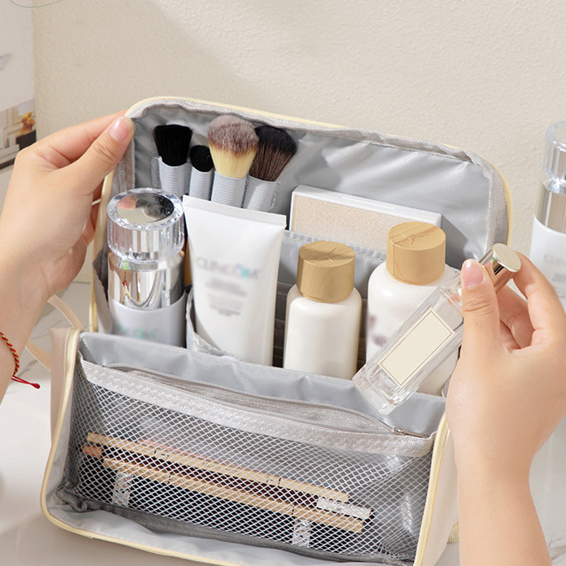 📢50% de réduction⏰Trousse à cosmétiques élégante à compartiments – Style minimaliste, rangement intelligent et ultra-pratique✨