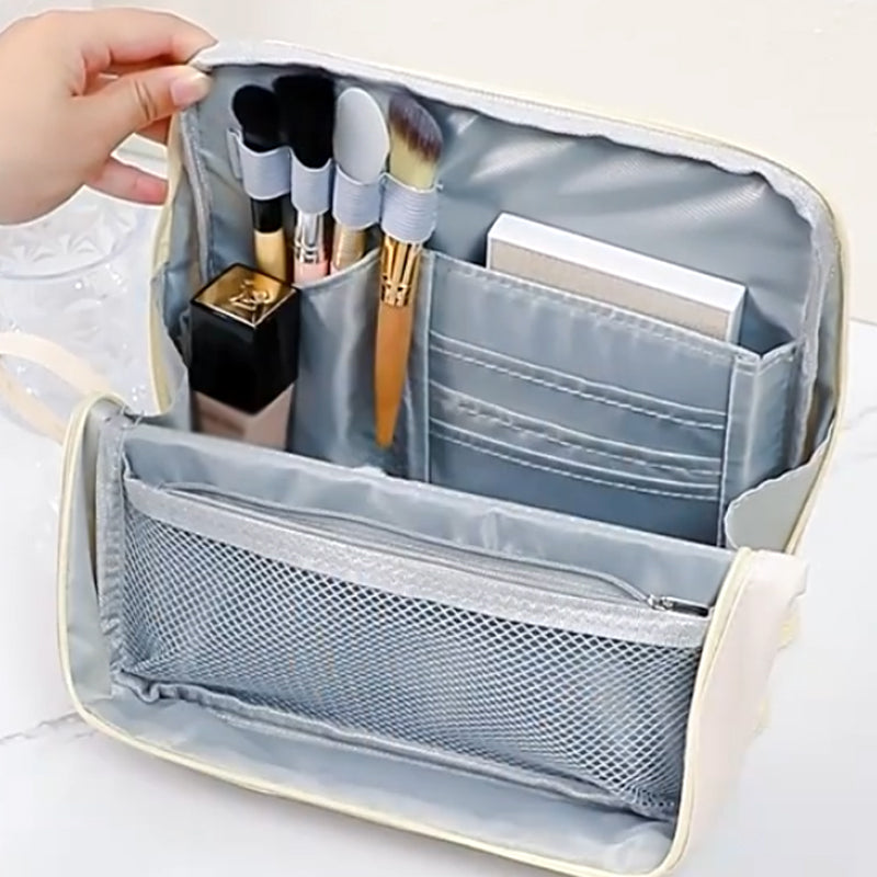 📢50% de réduction⏰Trousse à cosmétiques élégante à compartiments – Style minimaliste, rangement intelligent et ultra-pratique✨