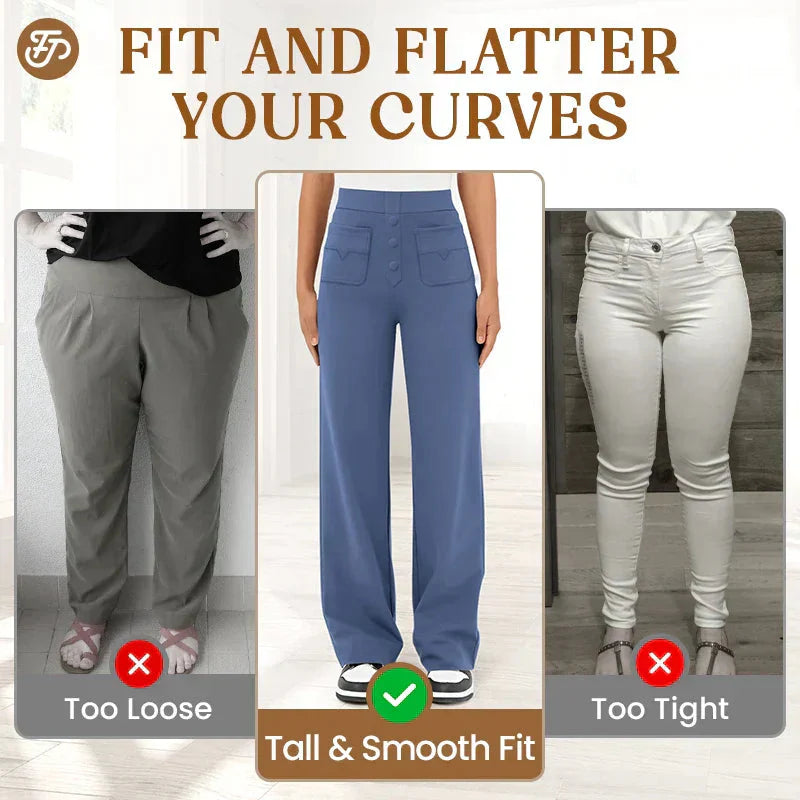 Pantalons Stretch Taille Haute pour Femme (Livraison gratuite)