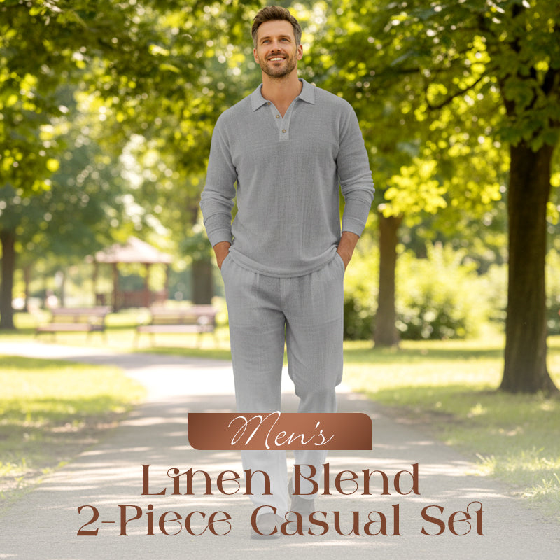 Ensemble décontracté 2 pièces en lin mélangé pour homme【LIVRAISON GRATUITE】