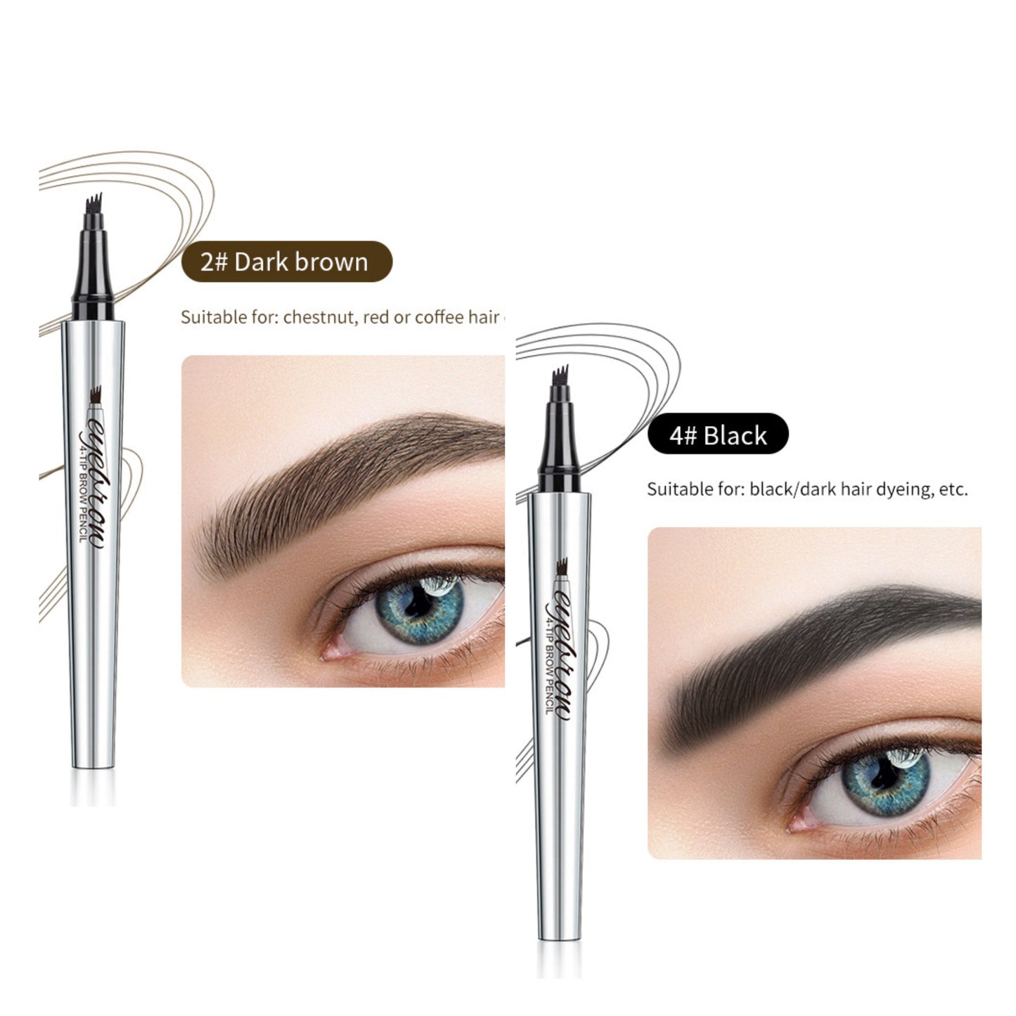 🔥 Acquista uno prendi uno gratis 🔥 - Matita per sopracciglia Microblading impermeabile 3D Matita per tatuaggi con punta a 4 forchette