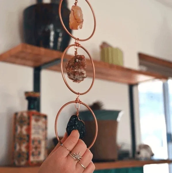 Raw Crystal 7 Chakra Gemstone Wall Decor