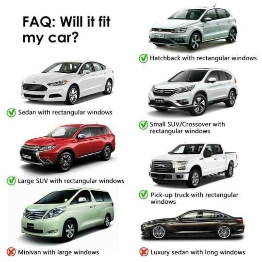 Moustiquaires universelles de voiture 2 Pièces